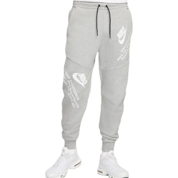 NEW Nike Tech Fleece Joggers Pants Sweats Gray Grey AoP DM6480 063 Men s Sz XL Pants